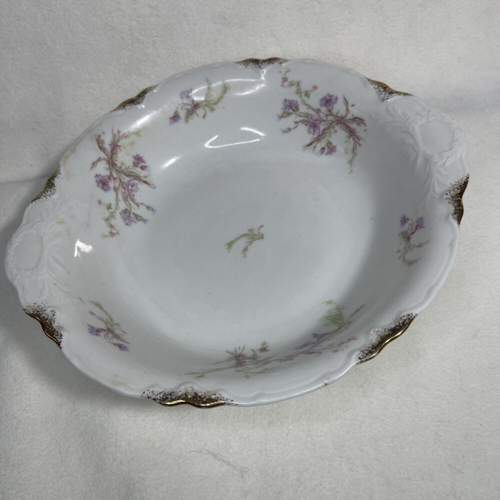 Vintage | Warwick | Porcelain Lilac Floral Gold Rim | Serving Bowl Round